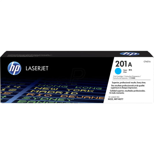 حبر HP 201 سيان أصلي (W2211A) – 1400 صفحة – لطابعات HP ليزر ملونة M252/M277/M283 – UnitedSystems