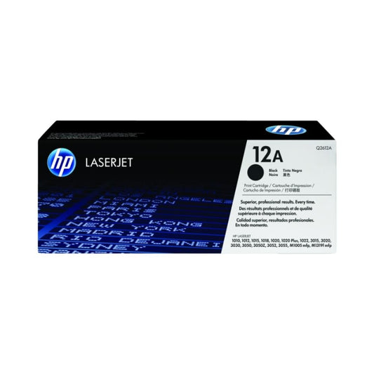 حبر HP 12A الأصلي Q2612A – أسود ليزر، حتى 2000 صفحة | متوافق مع HP 1020, M1005, 3015 وغيرها | أصلي 100% من UnitedSystemsحبر IK 12A