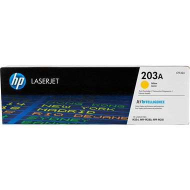 **خرطوشة HP CF542A أصلية 203A - لون أصفر | سعة 1300 صفحة | متوافقة مع M254dw, M281fdw | ضمان الجودة من UnitedSystems**