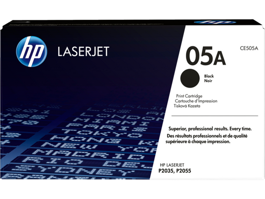خرطوشة HP أصلية CE505A (05A) سوداء – تصل إلى 2300 صفحة | متوافقة مع HP LaserJet P2035 / P2055 | أصلية 100% | UnitedSystems