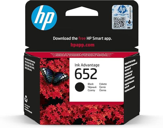 حبر HP 652 الأسود الأصلي – طباعة واضحة تدوم | عالي العائد حتى 360 صفحة | متوافق مع طابعات DeskJet & OfficeJet | أصلي 100% من HP | شحن سريع من UnitedSystems