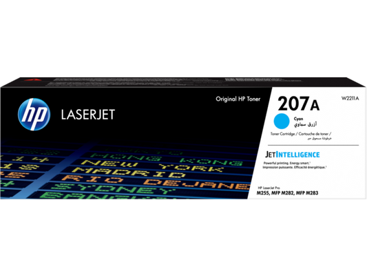 [أصلي 100%] خرطوشة حبر HP 207A سماوي (Cyan) W2211A – حتى 1250 صفحة | متوافقة مع HP M255dw, M282cdw, M283cdw | ضمان الأداء من UnitedSystems حبر اتش بي ازرق BH- W2211A- 207A