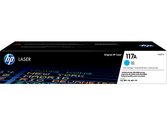 🖨️ خرطوشة حبر أصلية HP 117A سماوي (Cyan) – W2071A | طباعة احترافية بألوان زاهيةحبر اتش بي ازرق BH -117A- W2071A