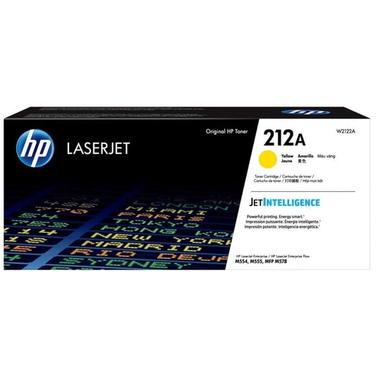 خرطوشة حبر HP 212A أصلية - اللون الأصفر W2122A | حتى 4500 صفحة | متوافقة مع HP M554, M555, MFP M578 | من UnitedSystems