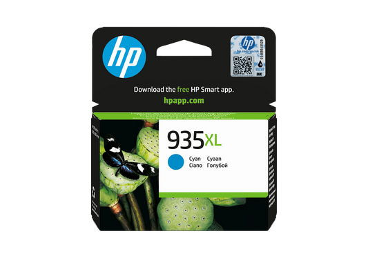 خرطوشة حبر HP 935XL أصلية زرقاء سماوية (Cyan) C2P24AE | N9H65FN#140 – إنتاجية 825 صفحة – متوافقة مع OfficeJet Pro & DeskJetحبر اتش بي ازرق اصلي 935