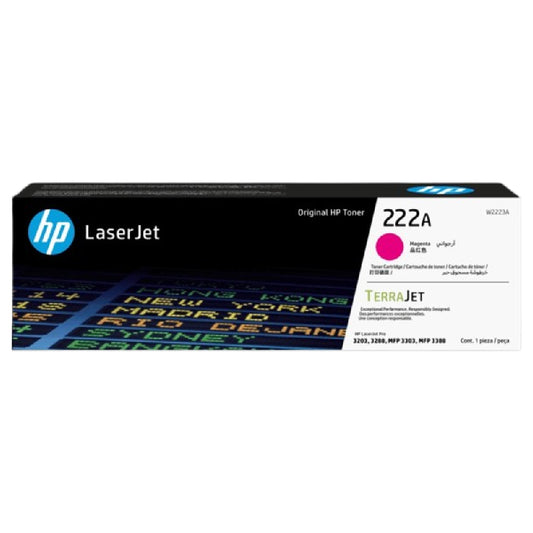 حبر HP 222A أصلي أحمر W2223A – طباعة حتى 1200 صفحة | متوافق مع Color LaserJet Pro 3203, 3288, 3388, MFP 3303حبر اتش بي احمر اصلي  HP-W2222A- 223A