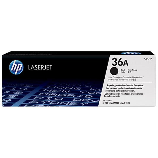 خرطوشة HP CB436A أصلية 36A | حبر ليزر أسود | حتى 2000 صفحة | متوافقة مع P1505, M1522n, M1120 | صنع في اليابانحبر اتش بي TONER BH 36A