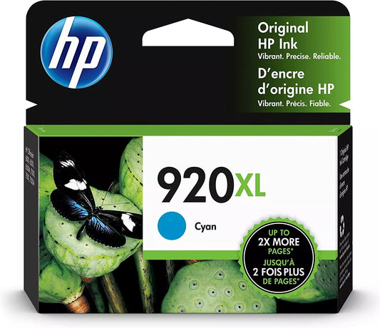 خرطوشة حبر HP 920XL أزرق سماوي أصلية – 700 صفحة | متوافقة مع OfficeJet 6500A, 7500A | UnitedSystemsحبر HP اصلي 920 أزرق