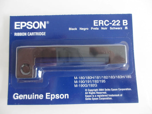 ### **شريط طباعة أصلي إبسون ERC-22B أسود | C43S015358 | متوافق مع M-180/M-181/M-183/M-185 | شحن سريع من UnitedSystems**حبر ابسون RIBBON ERC- 22