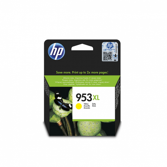 خرطوشة حبر طابعة اتش بي أصفر أصلي عالي السعة HP 953XL Yellow (F6U18AE)